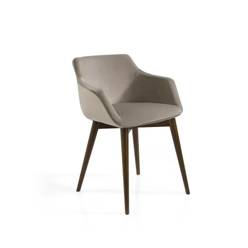 Silla de madera tapizada JAX A - Fabricada por Muebles Nacher