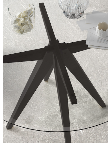 Mesa de comedor redonda AUGUST A GLASS - Muebles Nacher