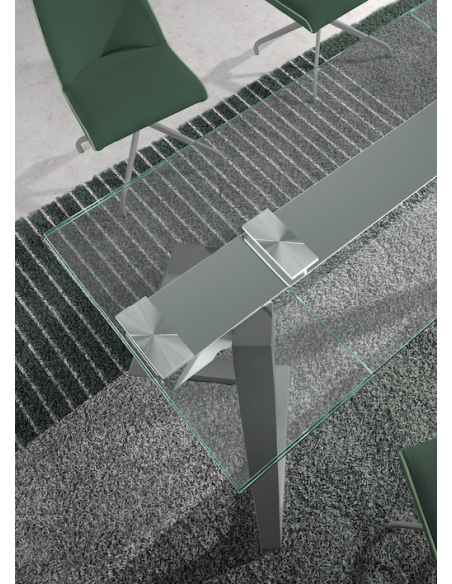 Mesa de comedor extensible NIL EXT GLASS - Muebles Nacher