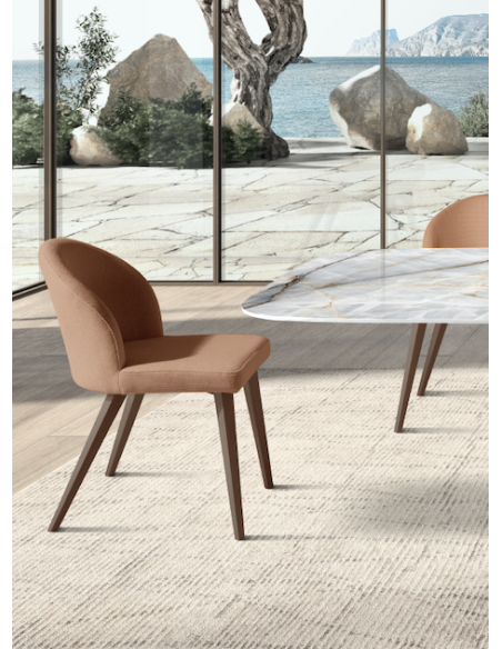Silla EDA B tapizada, colores y acabados | Mobles Nacher