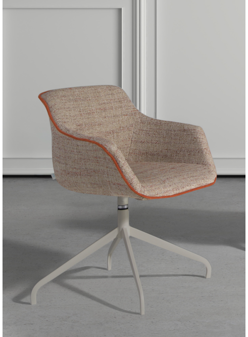 Silla tapizada JAX D con patas de metal - Muebles Nacher