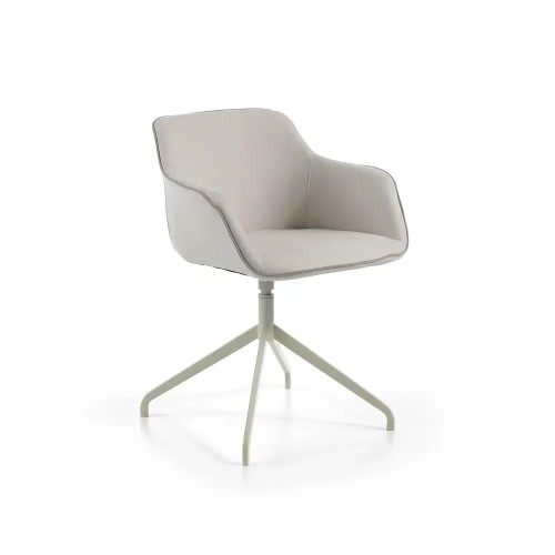 Silla tapizada JAX D con patas de metal - Muebles Nacher