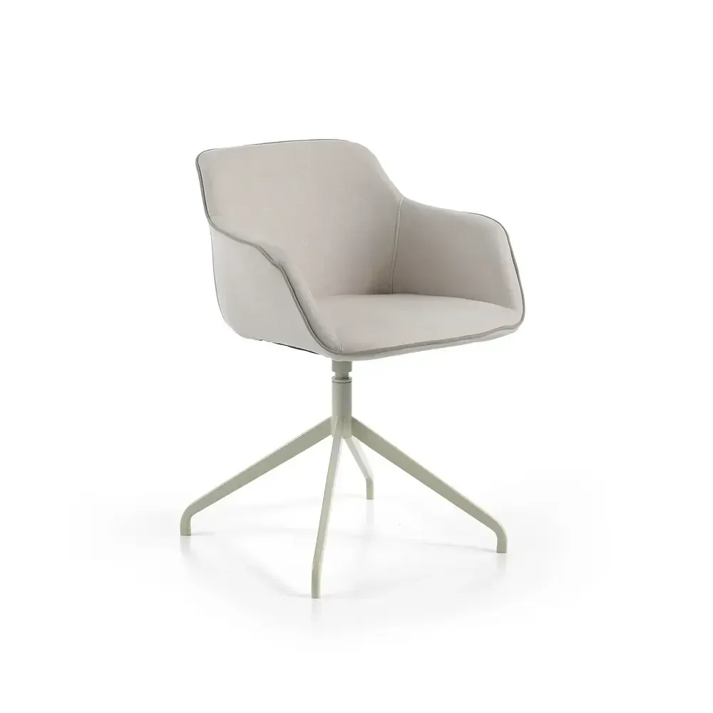 Silla tapizada JAX D con patas de metal - Muebles Nacher