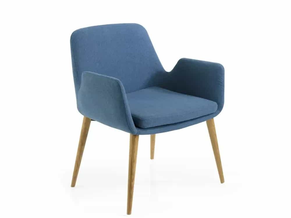 Silla acolchada azul Silla acolchada azul